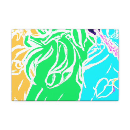 Neon Herd-scape NEON Unicorns Art Canvas