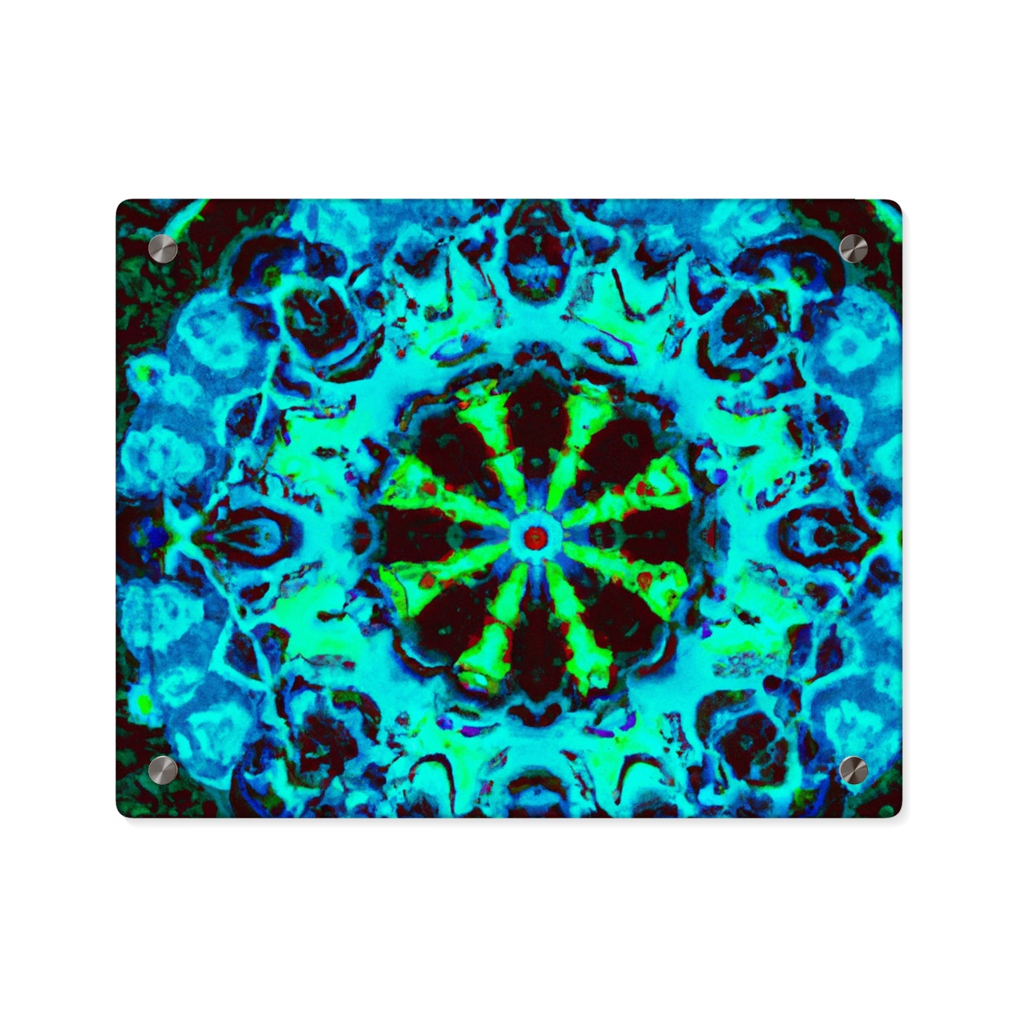 Neon Infinitude. Trippy Infinity Patterns Acrylic Art Panel
