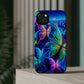 'Serene Spectacle of Neon Butterflies' Neon Butterflies Premium Art Magsafe Magnet Tough IPhone 13 14 15 Pro Plus Max and Mini in Matte and Glossy Phone cases