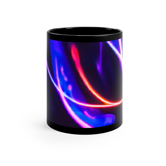Vortex of Vivid Rainbow Infinitude Trippy Infninty Patterns 11oz Black Mug