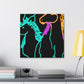 "Neon Splendour of Unicorns" NEON Unicorns Art Canvas