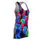 'Confetti Conclave of Owls' Neon Owls Racerback Dress