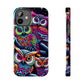 "Neon Nocturne" NEON Owls Tough Phone Case