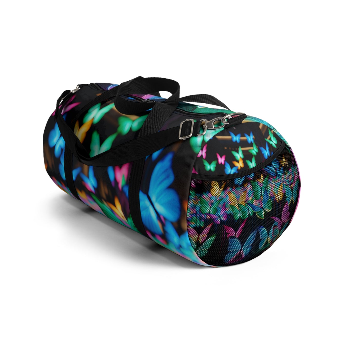"Electric Flight" - Neon Butterflies Duffle Bag