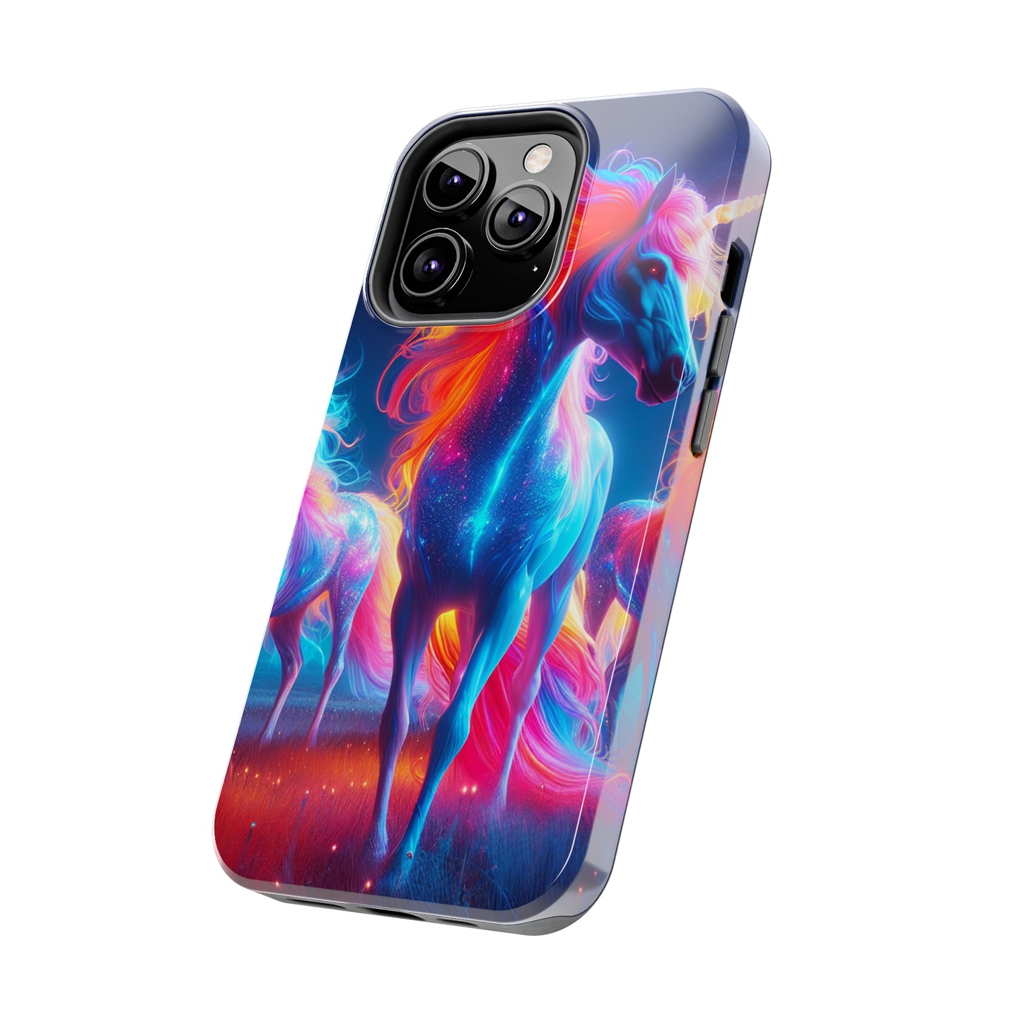 "Neon Dreamscapes: A Pride of Unicorns" NEON Unicorns Tough Phone Case