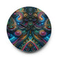 Neon Vortex Infinity Patterns Art Acrylic Clock