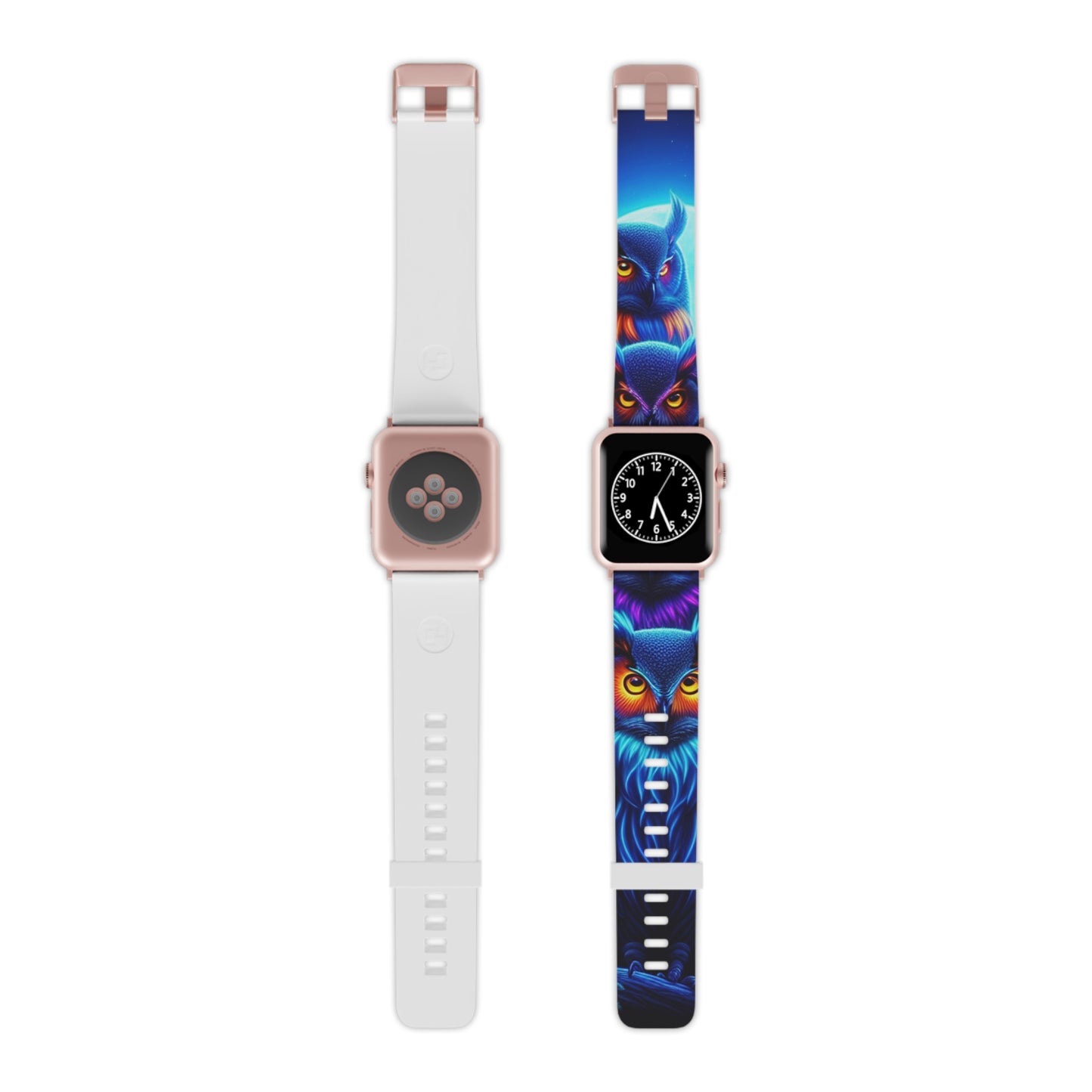 Neon Spectacle of Owls. - NEON Owls Iwatch Band