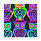 Neon Night Owls. NEON Owls Art Canvas