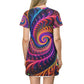 Neonful Infinity Hypnosis. Infinity Patterns Womans T Shirt Dress