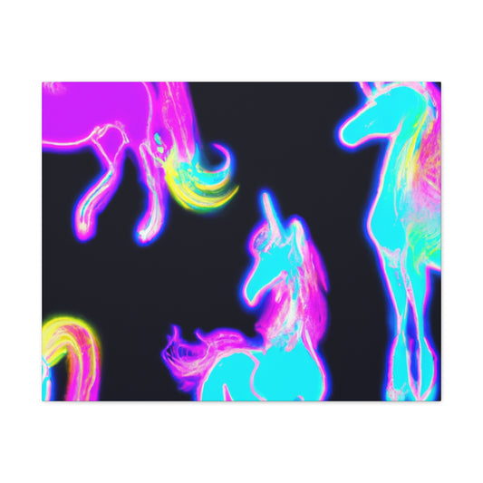 "Neon Magic" NEON Unicorns Art Canvas