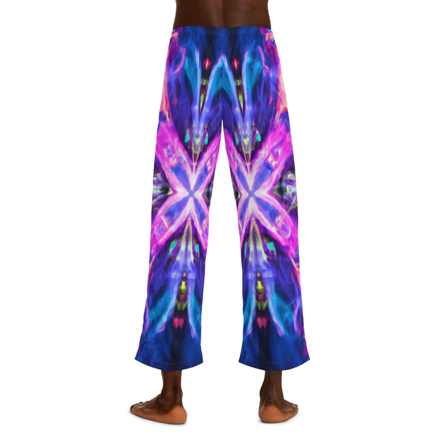 TDB Neon Infinity Vortex. Trippy Infinity Patterns Mens Pajama Pants