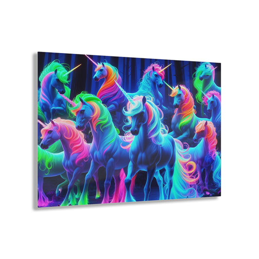 'Rainbow Mystique' NEON Unocrons Art 1/4" Glossy Acrylic Art
