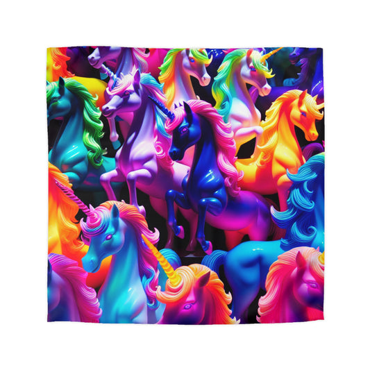 Giovanni da Piacenza - NEON Unicorns Microfiber Duvet Cover