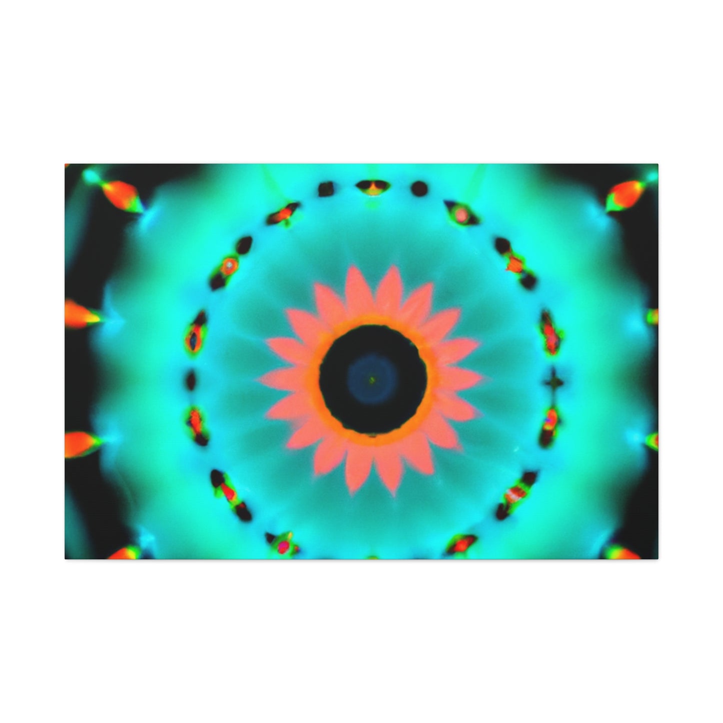 Cosmic Chroma Maze. Trippy Infinity Patterns Art Canvas