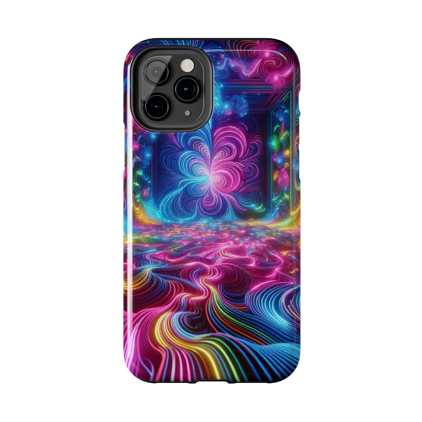 Vortex of Chromatic Wonder Trippy Infinity Patterns Tough Phone Case