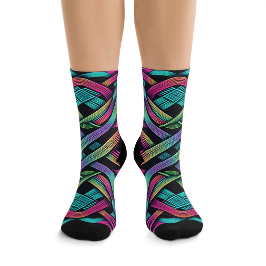 TDB Hypno-Nebulous Vortex. Trippy Recycled Poly Socks