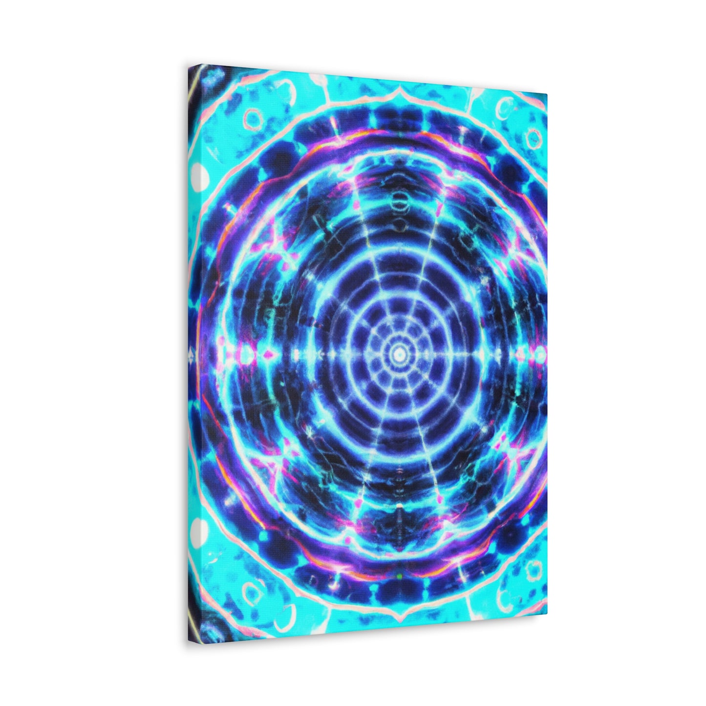 Neon Infinity Visions. Trippy Infinity Patterns Art Canvas