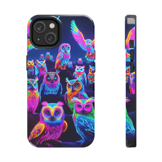 Neon Owl Skyscape. NEON Owls Tough Phone Case