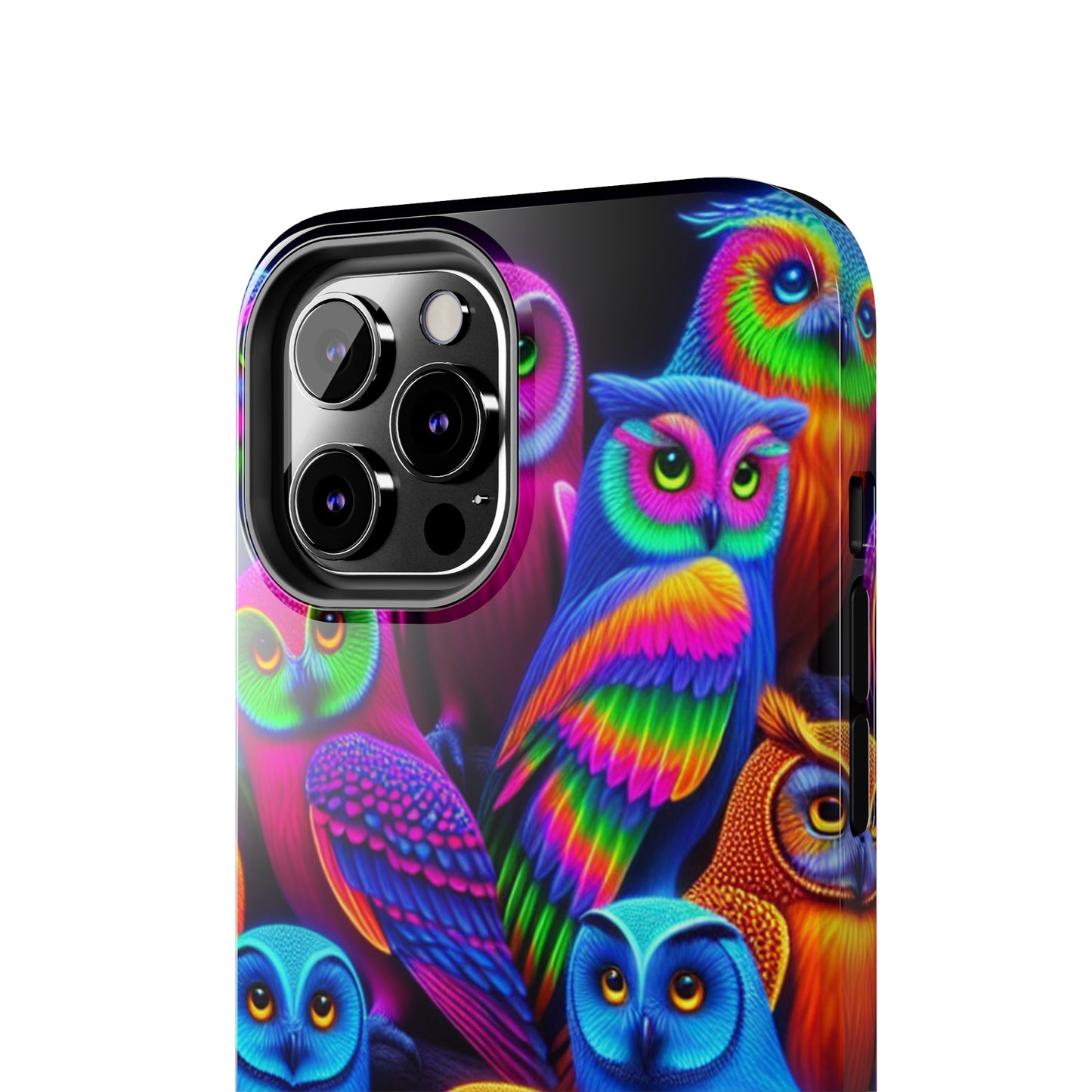 "Electric Vivid Night Owls" NEON Owls Tough Phone Case