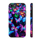 "Neon Flutterby Lights" NEON Butterflies Tough Phone Case