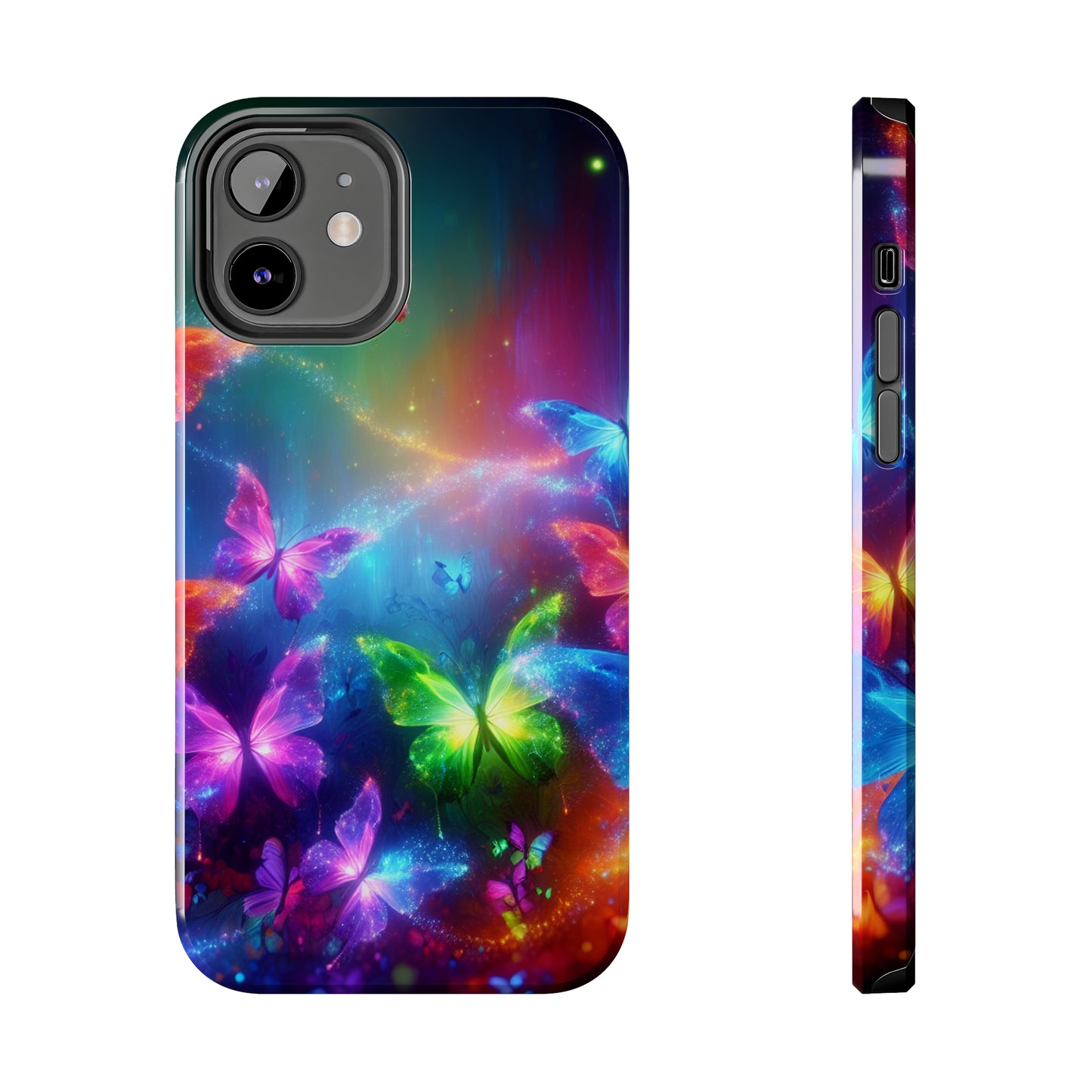 "Glow of the Luminous Butterflies" NEON Butterflies Tough Phone Case