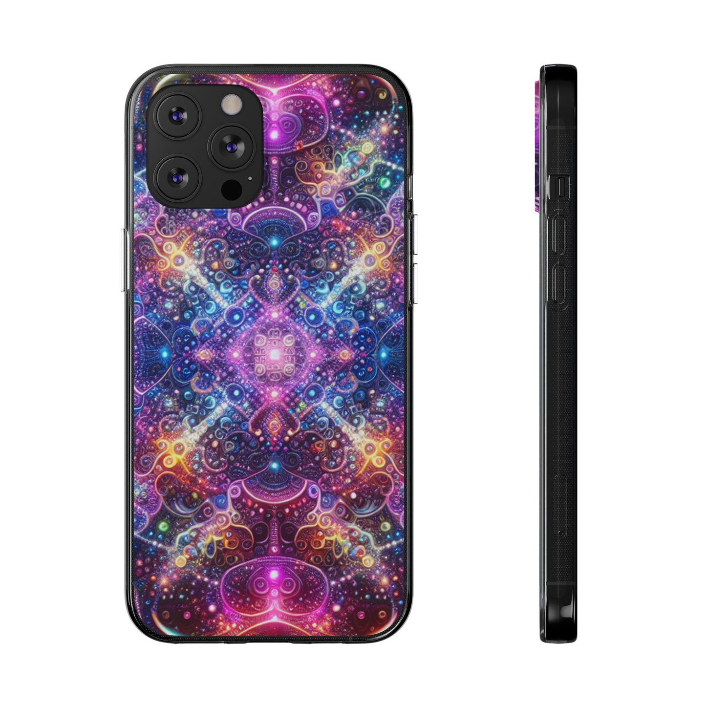 Neon Infinity Maze. Infinity Patterns Art Polycarbonate Phone Case