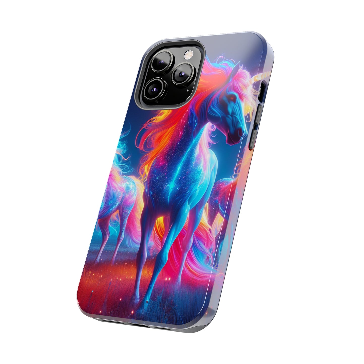"Neon Dreamscapes: A Pride of Unicorns" NEON Unicorns Tough Phone Case