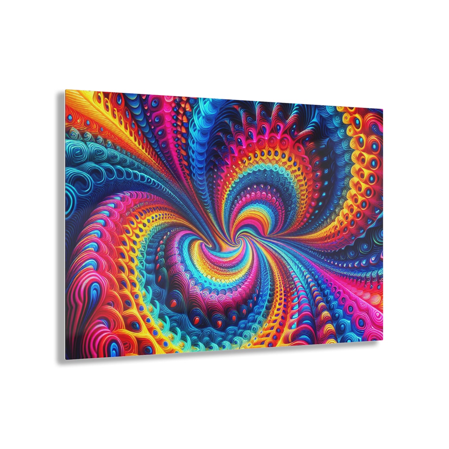 Aurora Fluxion. Trippy infity Pattern 1/4" Glossy Acrylic Art
