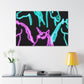 'Neon Unicorn Pod' NEON Unicorns Art Canvas