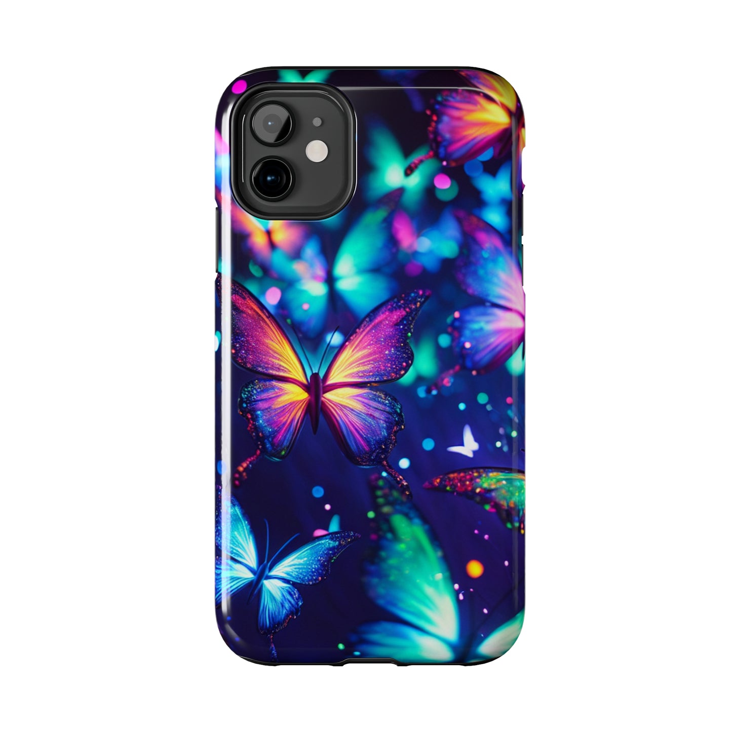 Neon Flutterings. NEON Butterflies Tough Phone Case Iphone 6 7 8 9 10 11 12 13 14 SE X XR XS Pro Max Mini Plus