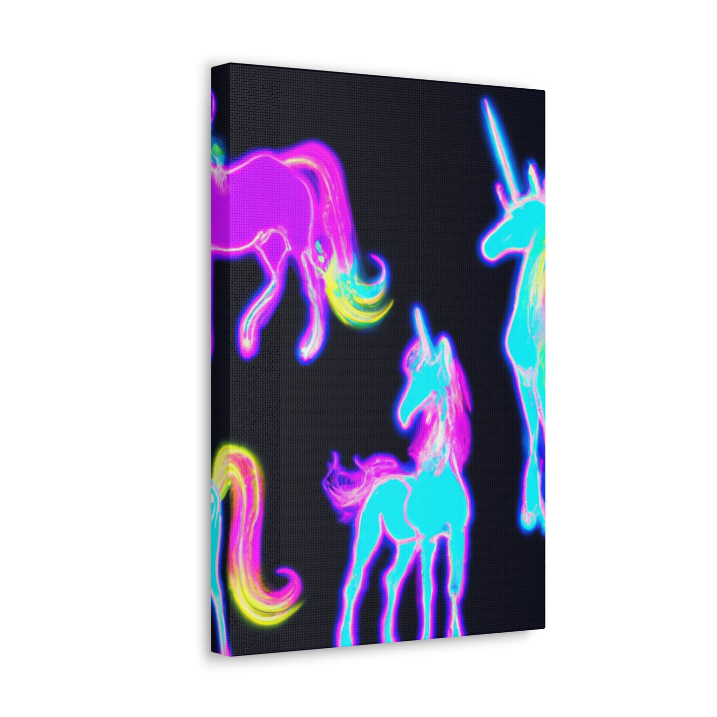 "Neon Magic" NEON Unicorns Art Canvas