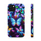 "Neon Butterflies in the Night Sky" Neon Butterflies Premium Art Magsafe Magnet Tough IPhone 13 14 15 Pro Plus Max and Mini in Matte and Glossy Phone cases