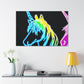 "The Glowing Rainbow Herd" NEON Unicorns Art Canvas