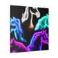 "Neon Harmony" NEON Unicorns Art Canvas