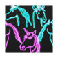 'Neon Unicorn Pod' NEON Unicorns Art Canvas
