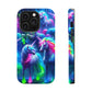 Vivid Dreamscape of Neon Unicorns Neon Unicorns Premium Art Magsafe Magnet Tough IPhone 13 14 15 Pro Plus Max and Mini in Matte and Glossy Phone cases
