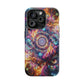Cosmic Chromatic Mirage. Neon Trippy Infinity Patterns Premium Art Magsafe Magnet Tough IPhone 13 14 15 Pro Plus Max and Mini in Matte and Glossy Phone cases