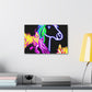 "Vibrant Neon Magic" NEON Unicorns Art Canvas