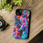 "Neon Illumination" Neon Unicorns Premium Art Magsafe Magnet Tough IPhone 13 14 15 Pro Plus Max and Mini in Matte and Glossy Phone cases