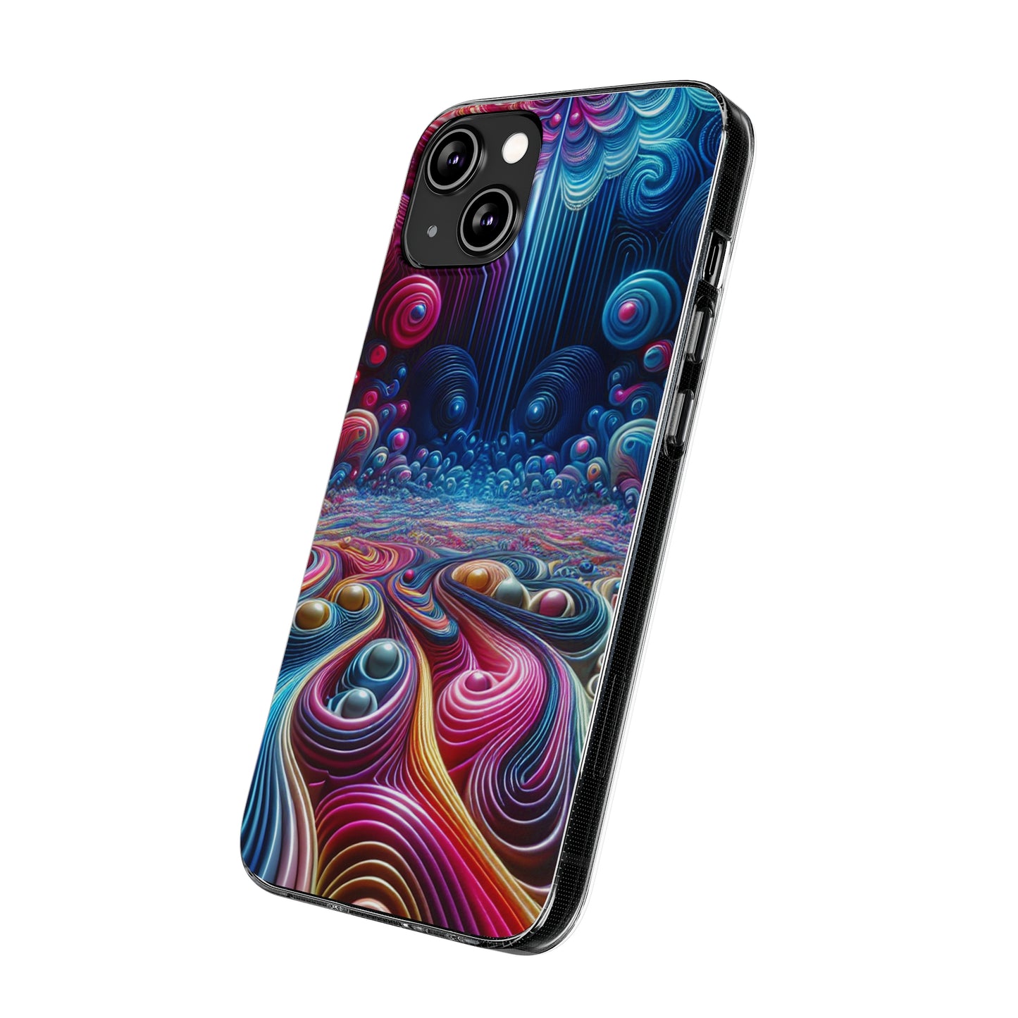Mesmerizing Neon Infinity Infinity Patterns Art Polycarbonate Phone Case Samsung Galaxy s21 s22 Google Pixel 6 Iphone 11 12 13 14 Pro Max Mini Plus