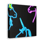 Vibrant Neon Fantasy NEON Unicorns Art Canvas
