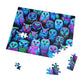 "Neon Nocturnal" - Neon Owls Puzzle 30, 110, 252, and 1000 Pieces