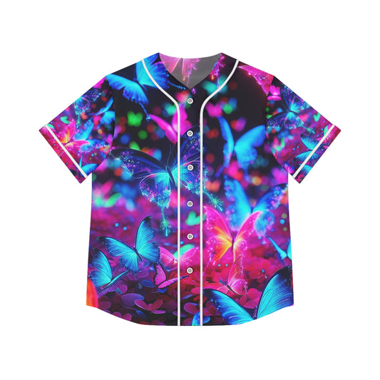 Electric Butterfly Dreamscape Neon Butterflies Womans Jersey