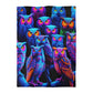 Carlo Gentile - NEON Owls Microfiber Duvet Cover