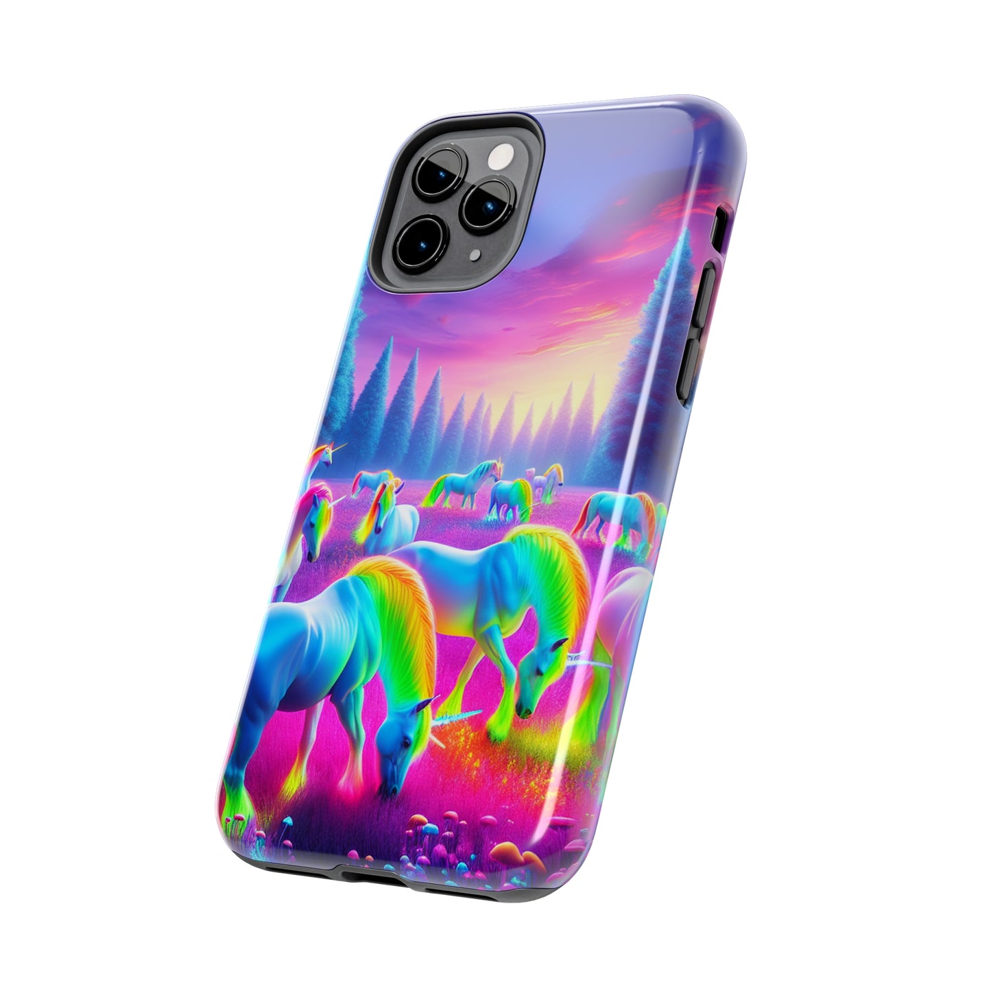 Neon Mystic Unicorns. NEON Unicorns Tough Phone Case