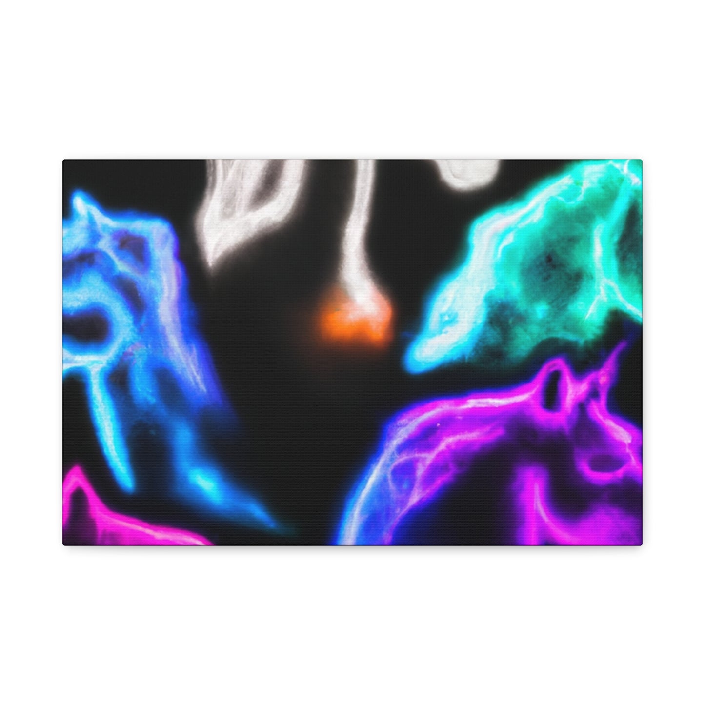 "Neon Harmony" NEON Unicorns Art Canvas