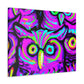 Neon Nocturnal Nocturne NEON Owls Art Canvas