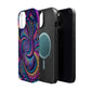 Cosmic Quasar Dreams. Neon Trippy Infinity Patterns Premium Art Magsafe Magnet Tough IPhone 13 14 15 Pro Plus Max and Mini in Matte and Glossy Phone cases