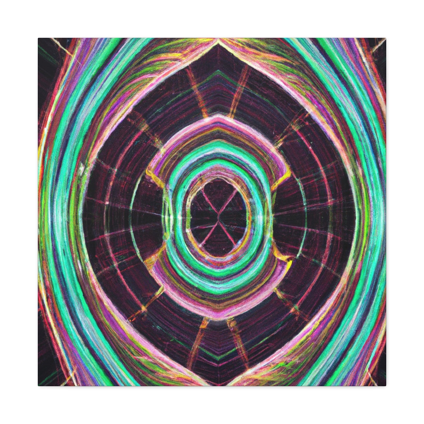 Electric Cosmic Confetti. Trippy Infinity Patterns Art Canvas
