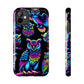 Neon Glowing Owls. NEON Owls Tough Phone Case